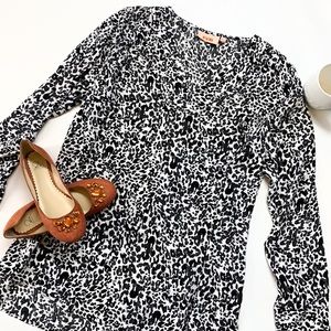 Evri Abstract Animal Print Cheetah Blouse Tunic, 1X